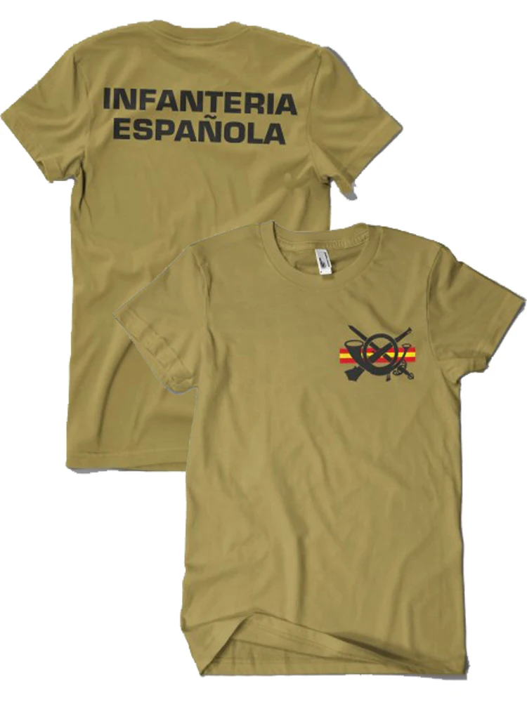 Camiseta INFANTERIA ESPAÑOLA | Spanish Infantry T-Shirt 100% Cotton O-Neck Short Sleeve Casual Mens Tshirt Size S-3XL