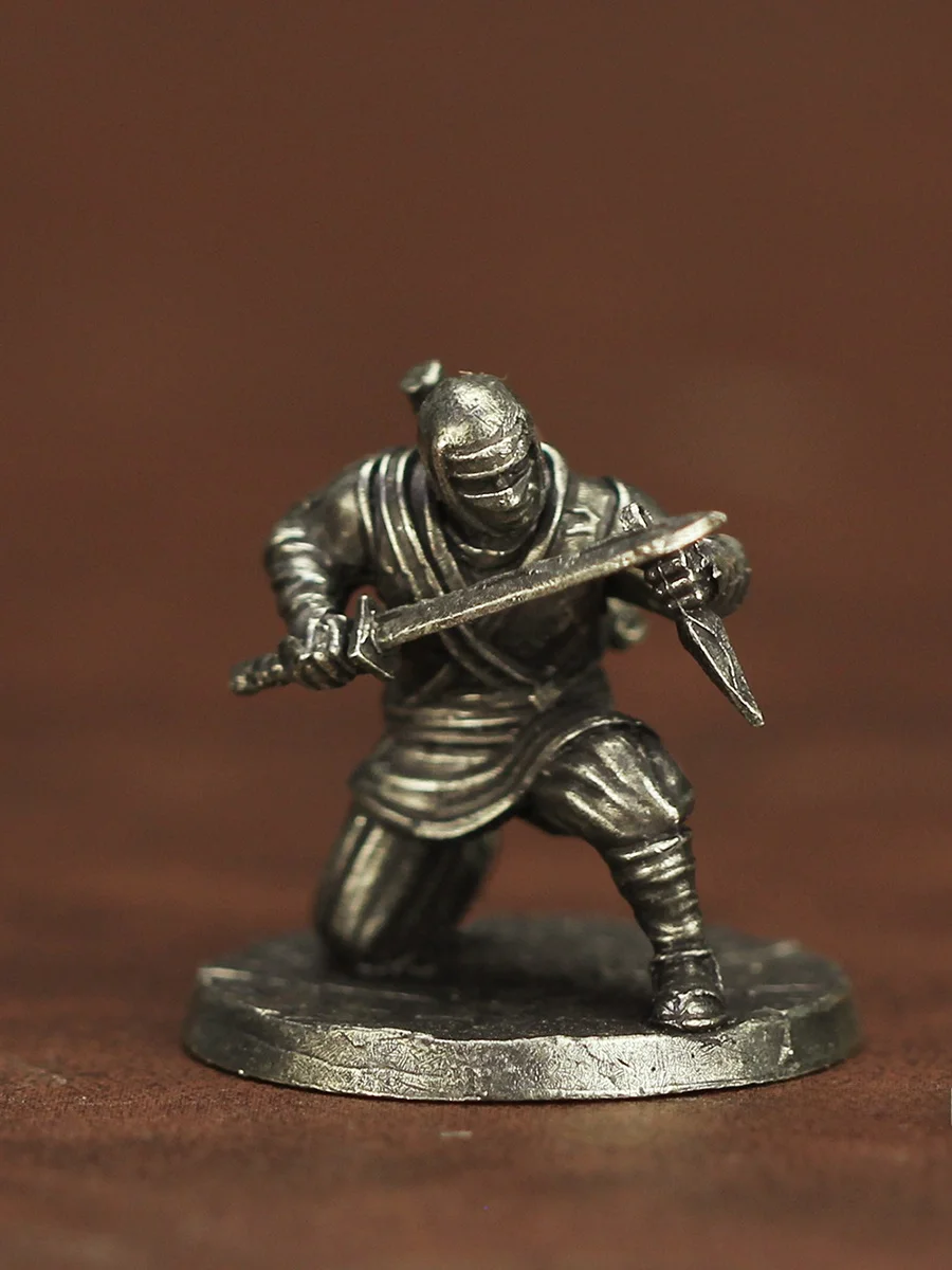 New Metal Chess Piece Samurai Ninja Ancient Soldier Model Toy Desktop Game Gift Display Piece Static Action Figure Collectible view 3