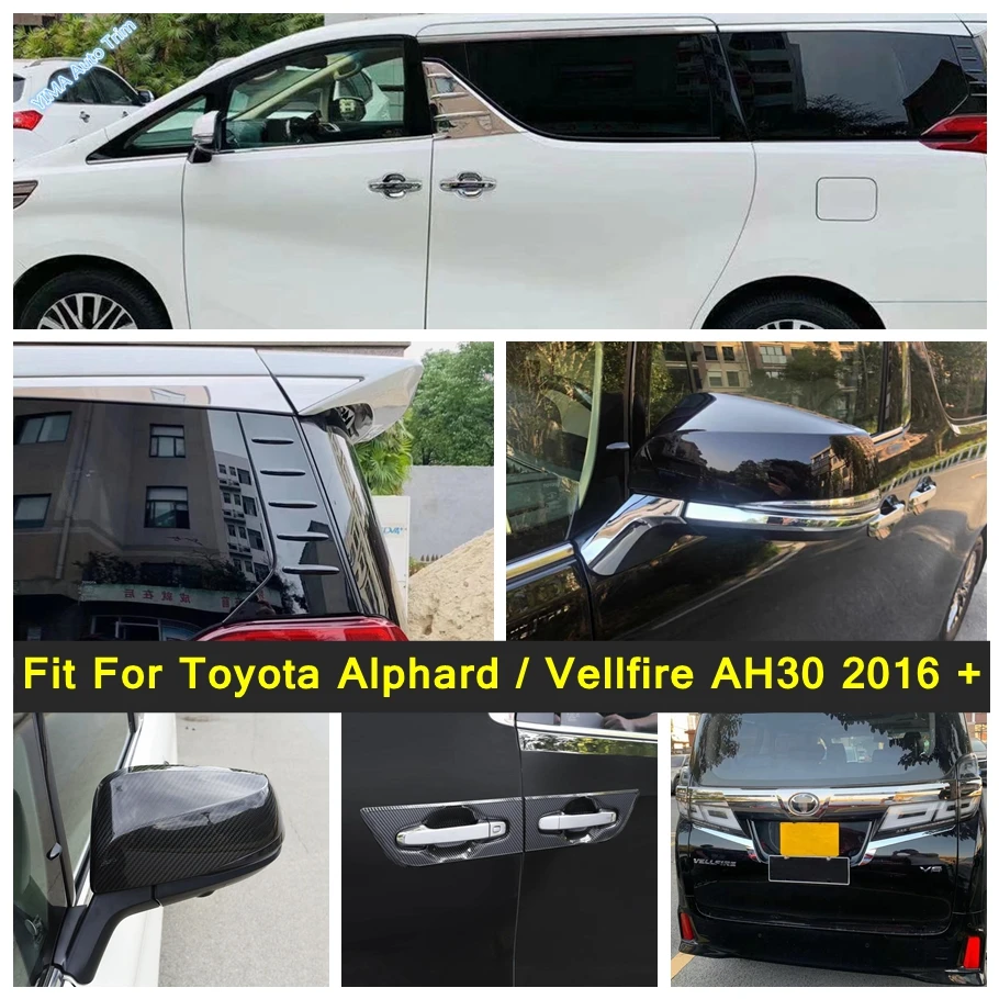 

Rearview Mirror / Window Sequins / Taillight Decor Panel Accessories Cover Trim For Toyota Alphard / Vellfire AH30 2016 - 2021