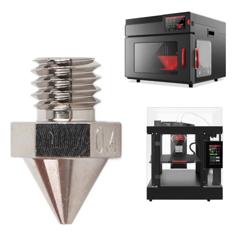 

Наконечник сопла 3D-принтера 0,4 мм, закаленный высокоточный сплав, запасные части Hot End для серии Raise3D N Pro2 Pro3 E2