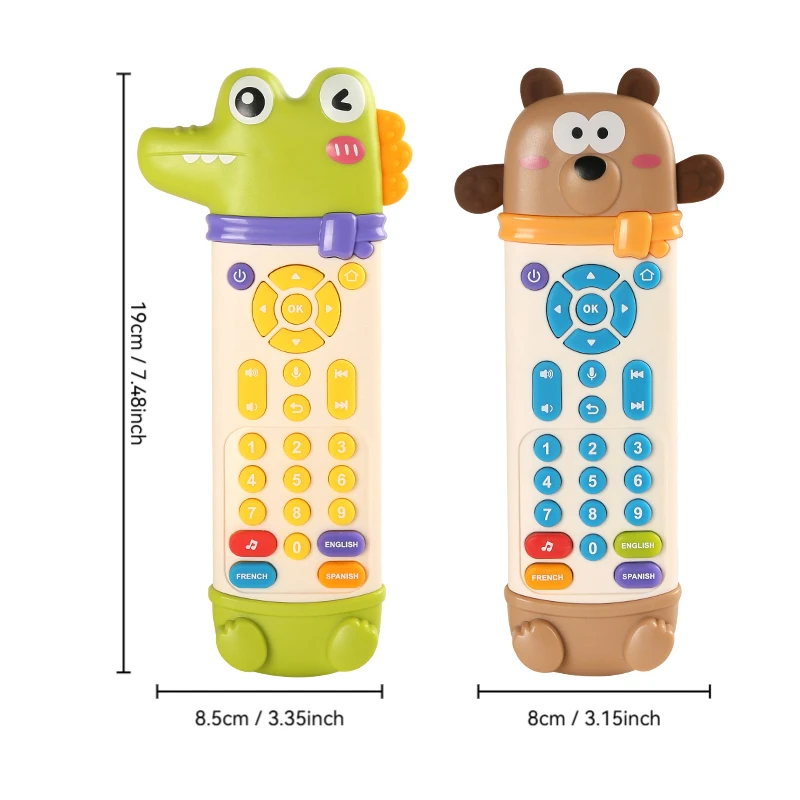 Baby Remote Control Toy – Pretend Play with Lights, Sounds & English Vocabulary, Cognitive Development for Toddlers