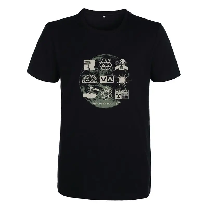 

Men's T-shirt with Short Sleeves, Trendy Pure Cotton, Summer Men's Sportswear and Casual Style, Round Neck, Breathable