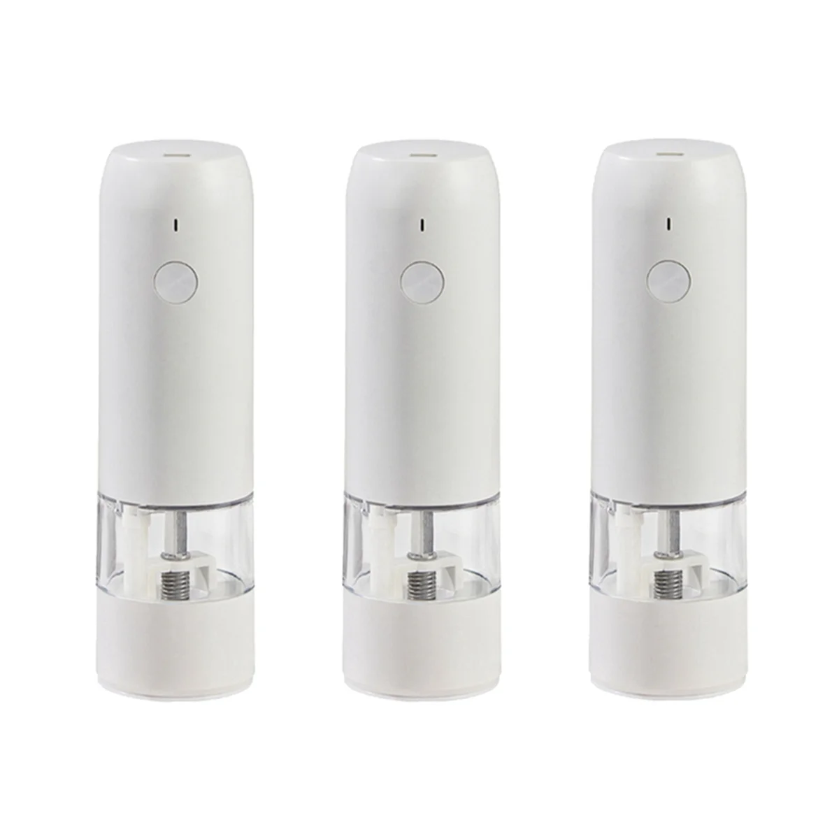 

3X Electric Automatic Mill Pepper and Salt Grinder USB Charging Spice Salt Pepper Grinder Adjustable Coarseness Mill