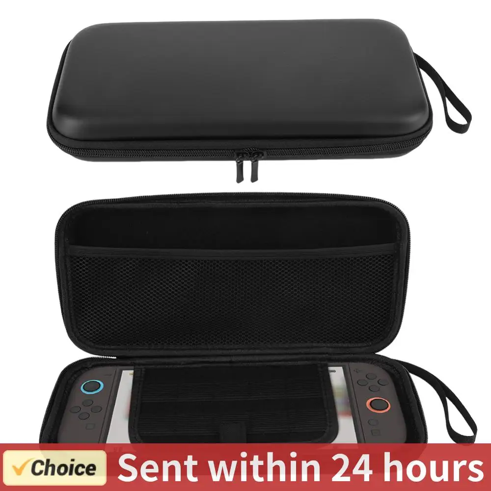 

Чехол из искусственной кожи для переноски Switch 2, портативная сумка для хранения, противоударный чехол для игровой консоли с 10 держателями для игровых карт, защитная дорожная сумка
