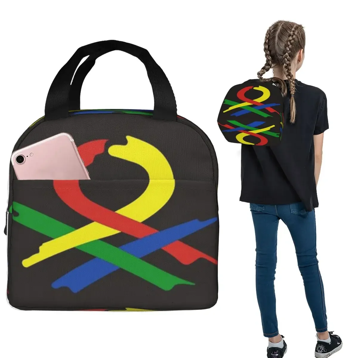 Bolsa térmica para almoço United Colors Of Benetton para mulheres e crianças, caixas portáteis para alimentos, caixa térmica para almoço