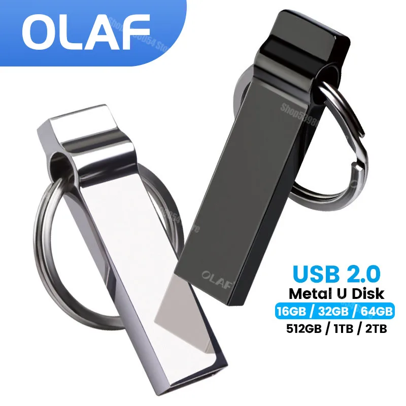 USB Flash Drive Metal mini Pendrive 16GB 32GB 64GB 512GB 1TB 2TB Waterproof USB Memory Stick External Storage 2.0 U Disk Stick