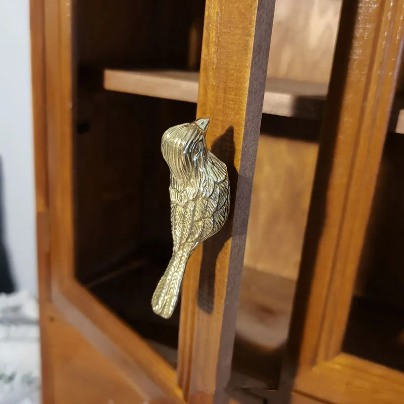 

Kosin Decor Brass Handle Furniture Hardware Decoration Home Brass Pure Classical Bird Design Decor Knob