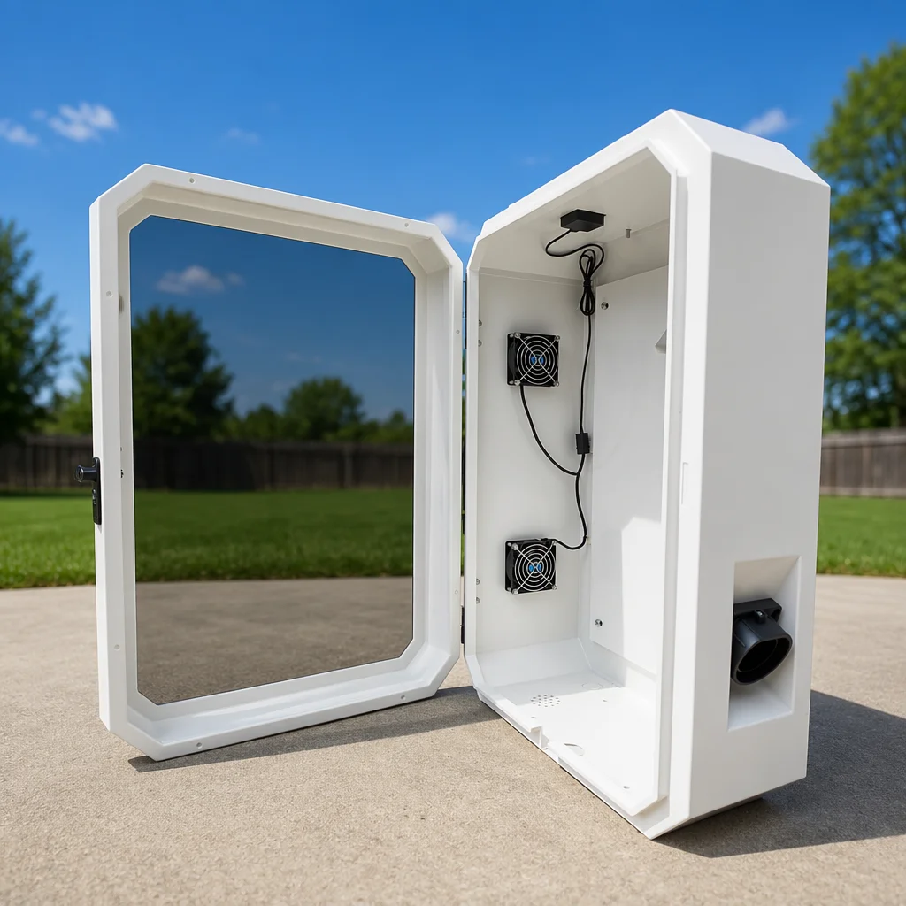 Charging Pile Protection Box with Solar Heat Sink and Adjustable Temperature Detection Controller Outdoor