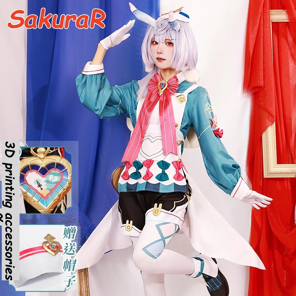 IN STOCK Sigewinne Cosplay Costume Game Genshin Impact Women Cute Nurse Costume Sigewinne Cosplay Metal Accessory