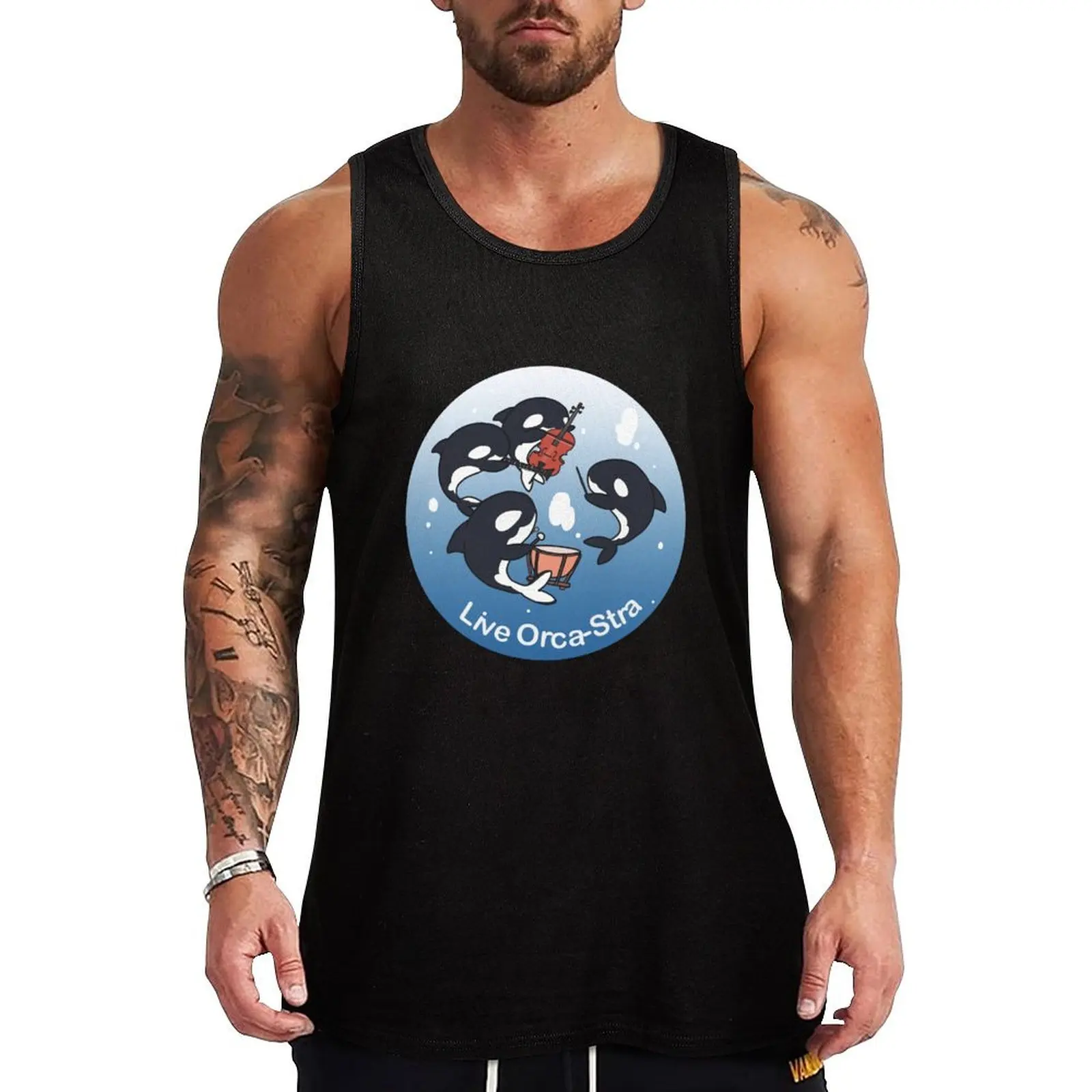 Live Orca-Stra Tank Top Sleeveless top T-shirt Men's gym gym t-shirts man sleeveless jackets