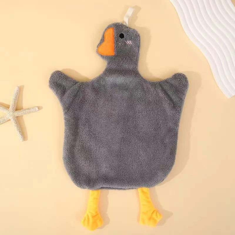 Big Goose Hanging Hand Towel Adorable Hand Towel Cartoon Hand Towel  Absorbent and Lovely Handkerchief