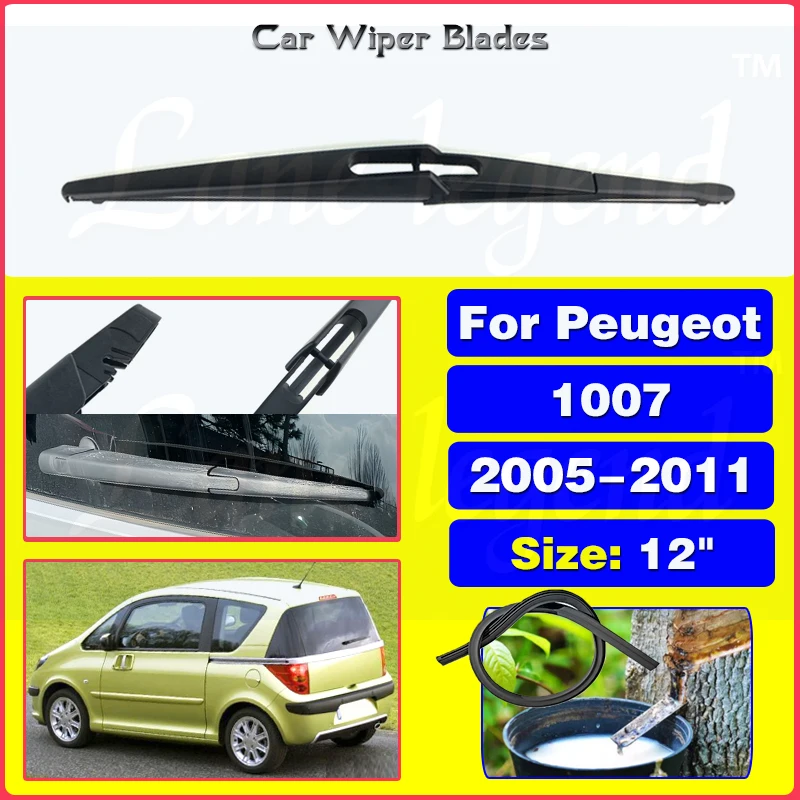 

Car Wiper 12" Rear Wiper Blade For Peugeot 1007 2005 - 2011 Windshield Windscreen Clean Tailgate Window Car Rain Brush