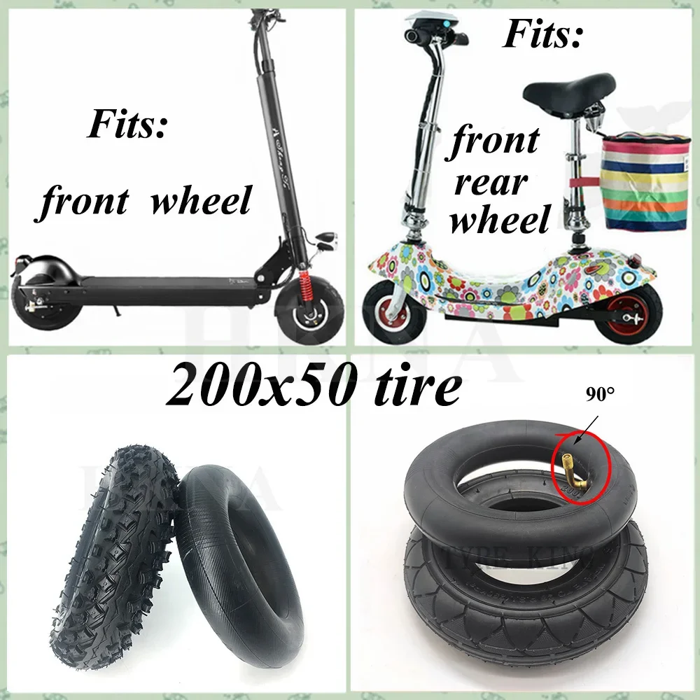 8 Inch Tire Electric Scooter Parts 200x50 Inner Tube 8x2 Tyre Part for Razor Scooter E100 E150 E200 ESpark Crazy Cart Scooters