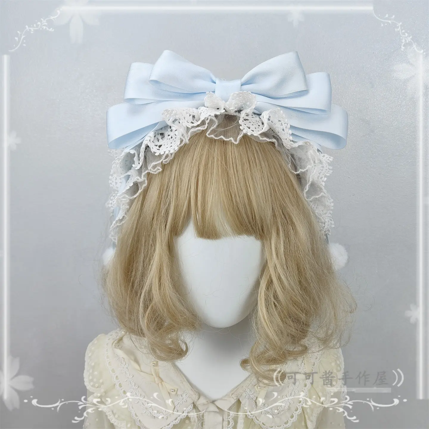 

Multi-colored Bow Headband KC Christmas Autumn and Winter Simple Versatile Lace Headdress Lolita Hair Accessories