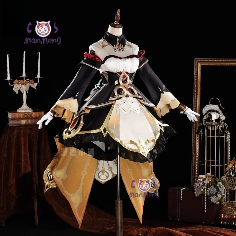 

Игра Genshin Impact Sandrone Marionette Косплей Костюм Хэллоуин Карнавал Новое Милое Платье Лолиты Парик Реквизит Аксессуары Униформа