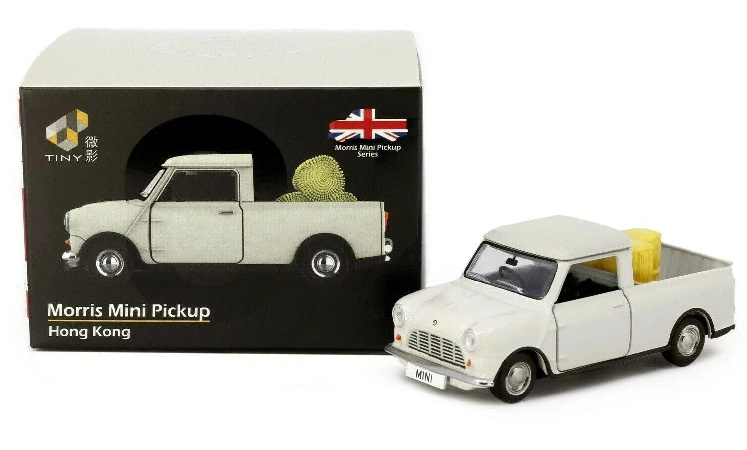 Tiny HK Mini Cooper Morris Mini Pickup Cream Sealed 1:50 Diecast Model Car Alloy