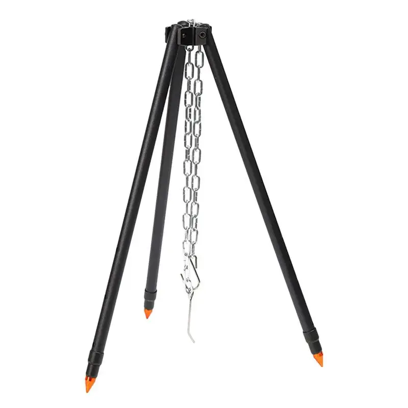 

Tripod Camping Grill Grilling Tripod Stand Fire Tripod Heavy Duty Cooking Grill Supplies Camping Campfire Tripod With Chain For