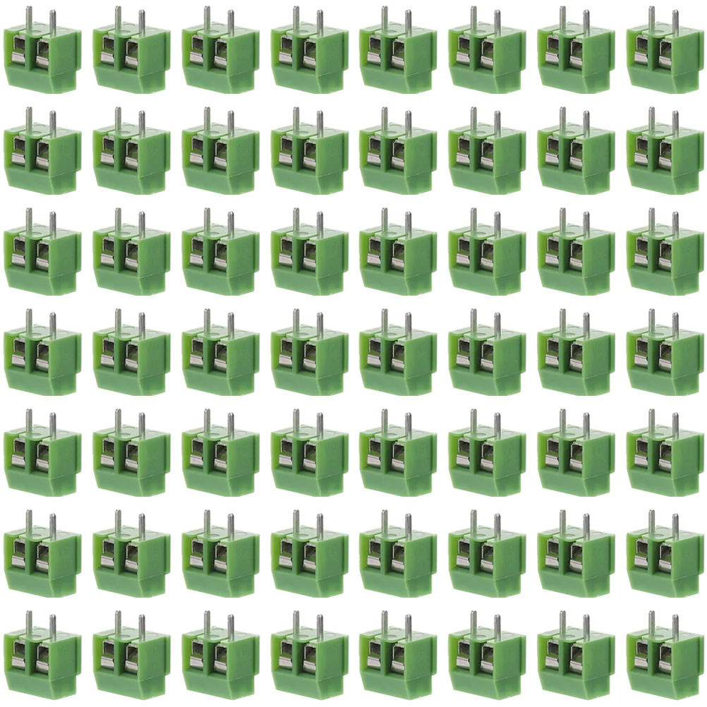 

80pcs Screw Terminals Copper Connector Mini Lightweight PCB DIY Electrical Block Straight Pin Terminal Blocks Device