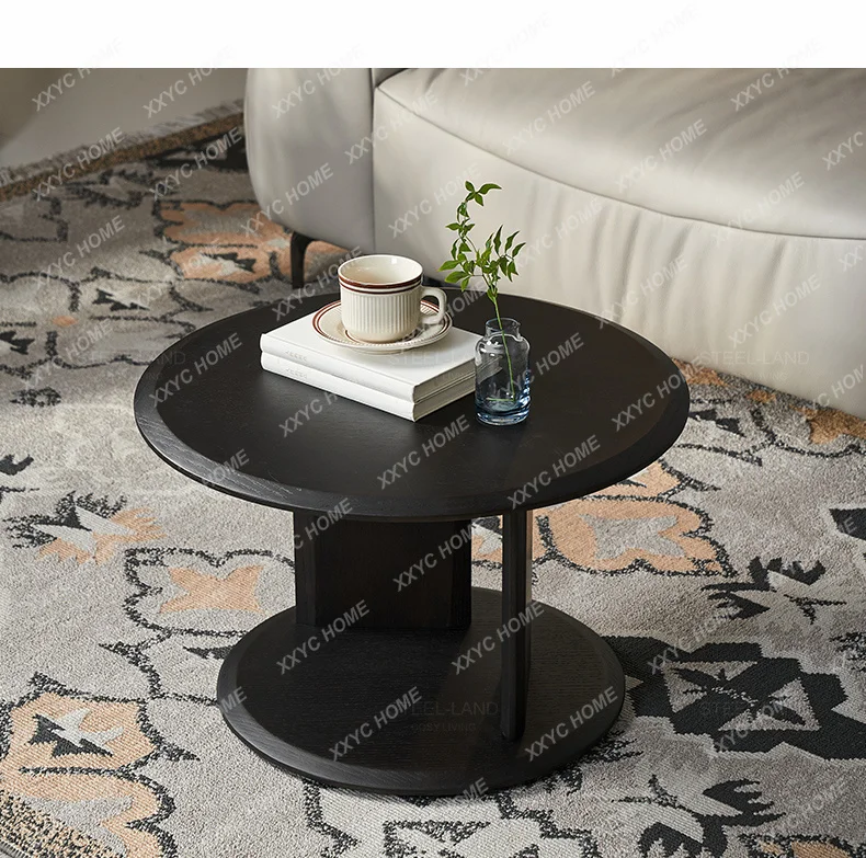 minimalist household small apartment living room high and low coffee table combination