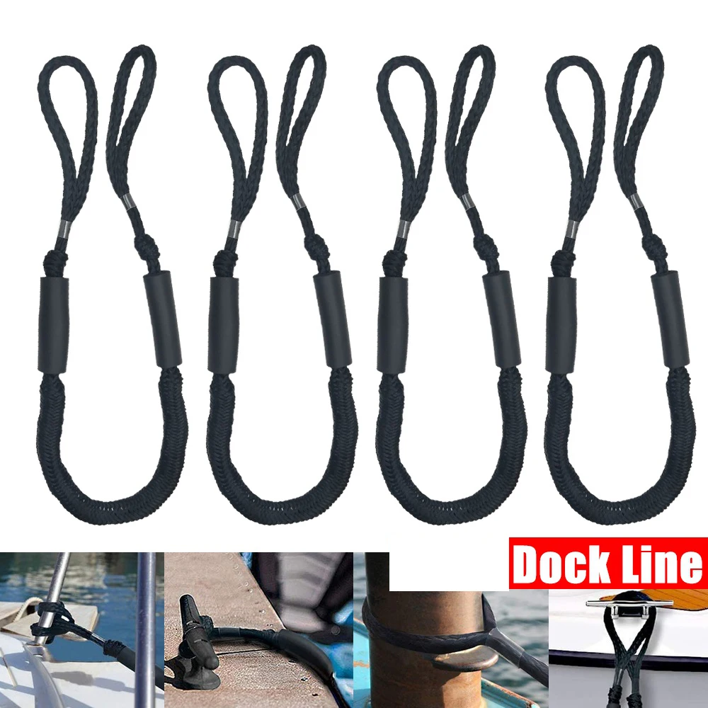 Dock Line Boat Ropes Mooring Bungee For Accessories For Boat Running Lights For Boat Aluminum Telescopic Ladder