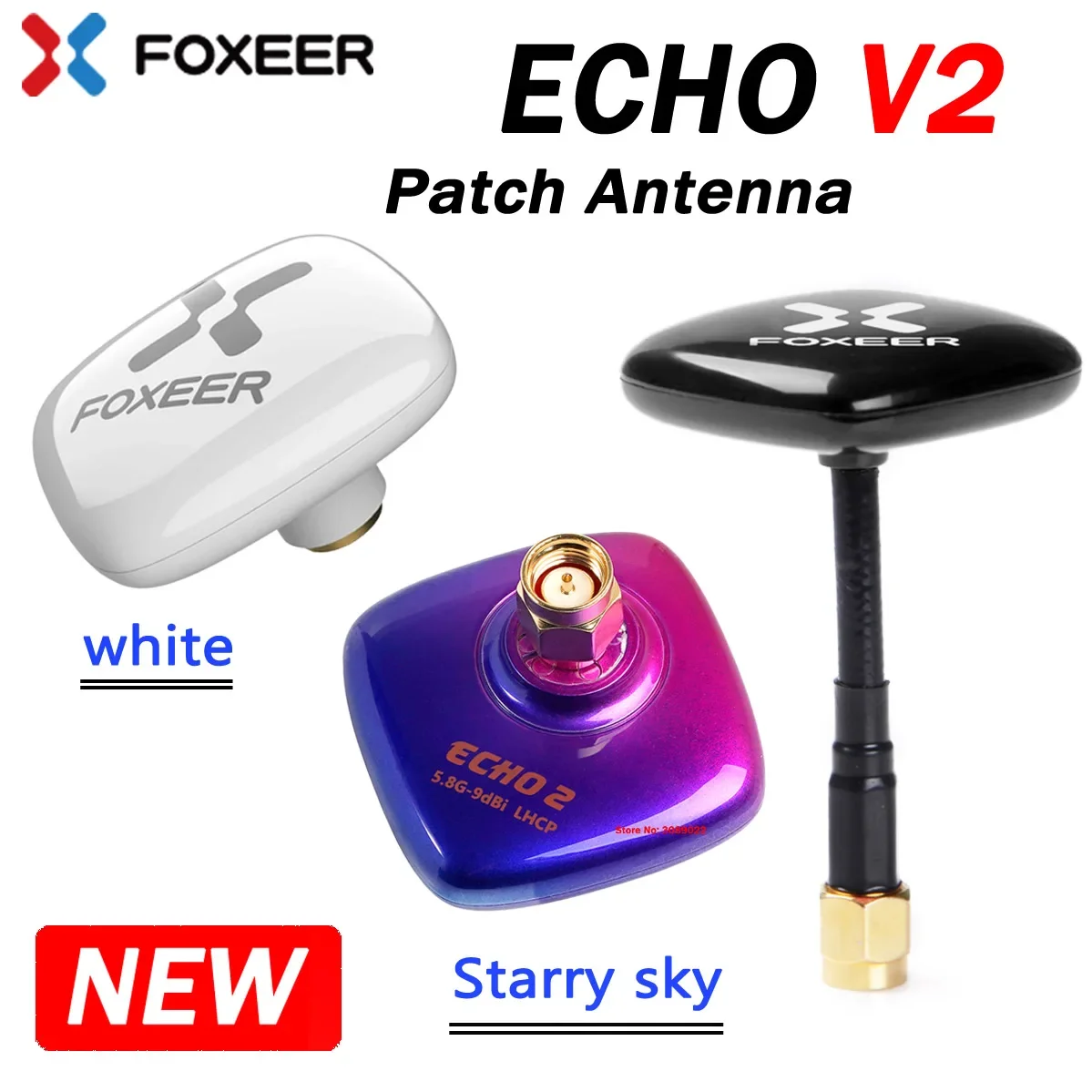 Foxeer ECHO V2 Echo Patch Antenna 9Dbi Antenna FPV Antenna Glasses Antenna compatible Receiver for FPV Fatshark Video glasses