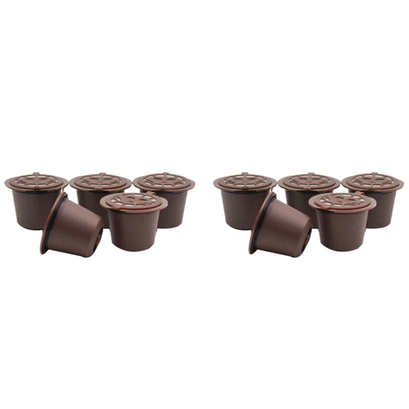 

10/Pcs Stainless Steel Filter Reusable Coffee Capsules For Nespresso Machines(B)