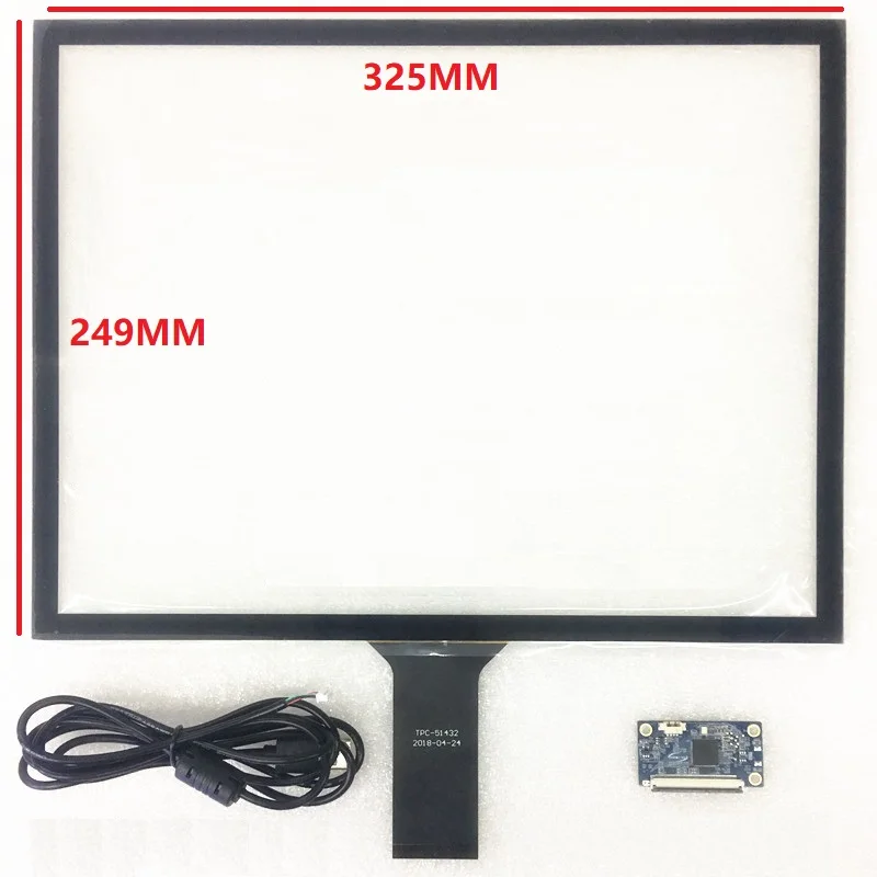 

15inch 325*249mm Capacitive Touch Screen Panel 10 Points Touch 4:3 with USB Controller Kit for Computer POS Machine