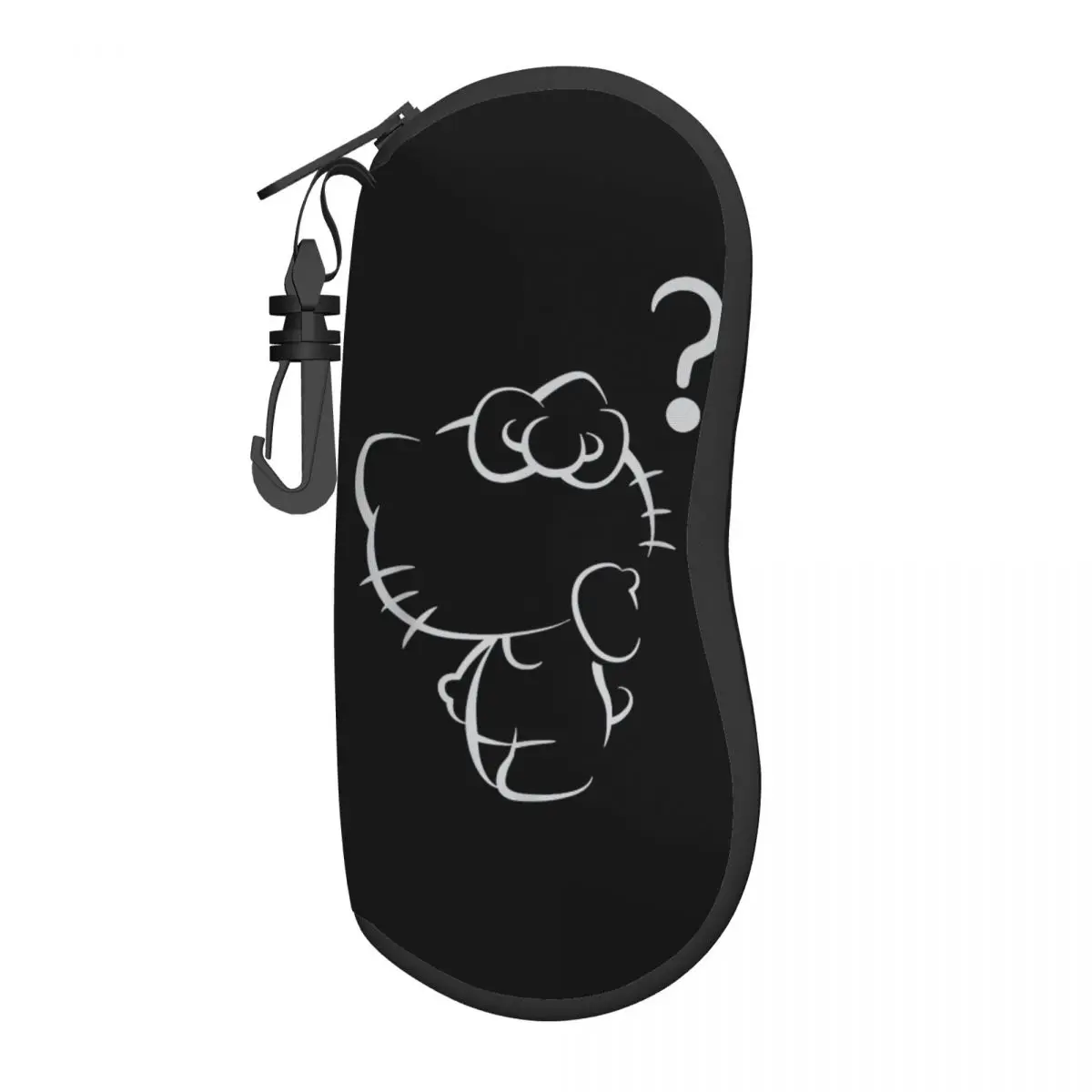 Hello Kitty Question Mark Glasses Case Travel Eyewear Protector Small Eyewear Container