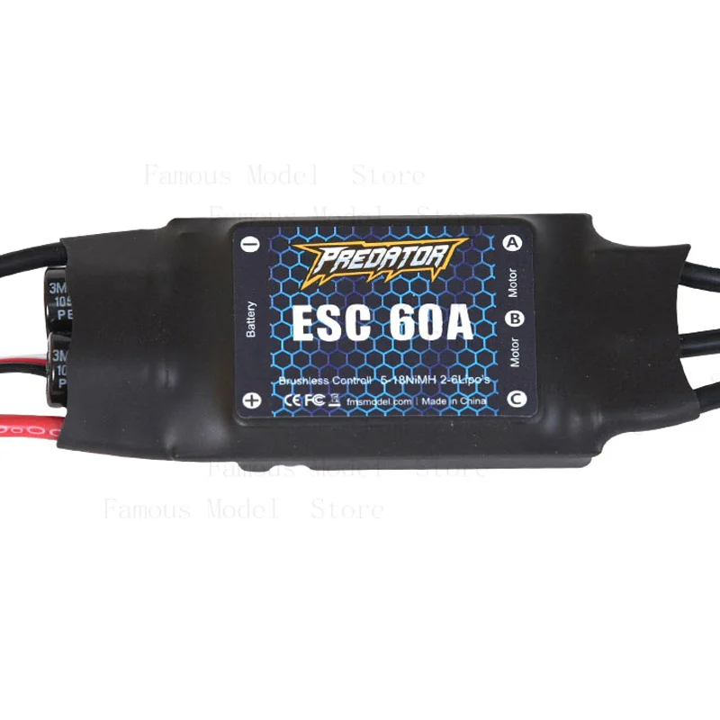 Predator 60A ESC TX60 3,5mm enchufe hembra ajuste eléctrico configuración lineal para Avión RC