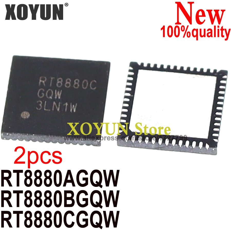 (2piece) 100% New RT8880A RT8880B RT8880C RT8880AGQW RT8880BGQW RT8880CGQW QFN