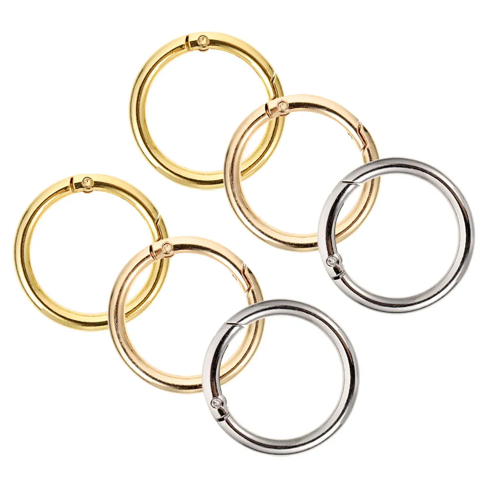 

6 Pcs Alloy Key Retro Keyrings Convenient Chain Round Keychain Rings Metal Rings Keys Tiny Sturdy Smooth Shiny Heat Resistant