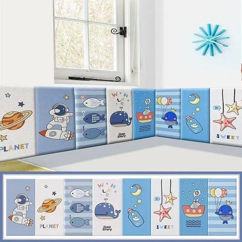 Self-Adhesive Anti-Collision Wall Padding for Kids, Tatami Style Bedside Headboard Cushion, Soft Wall Protector for Bedroom