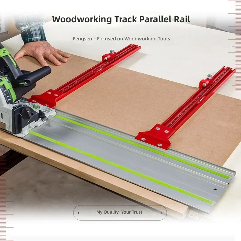 Woodworking Parallel Track Electric Circular Saw Cutting Plate Positioning Guide Rail Auxiliary Compatible with Festool