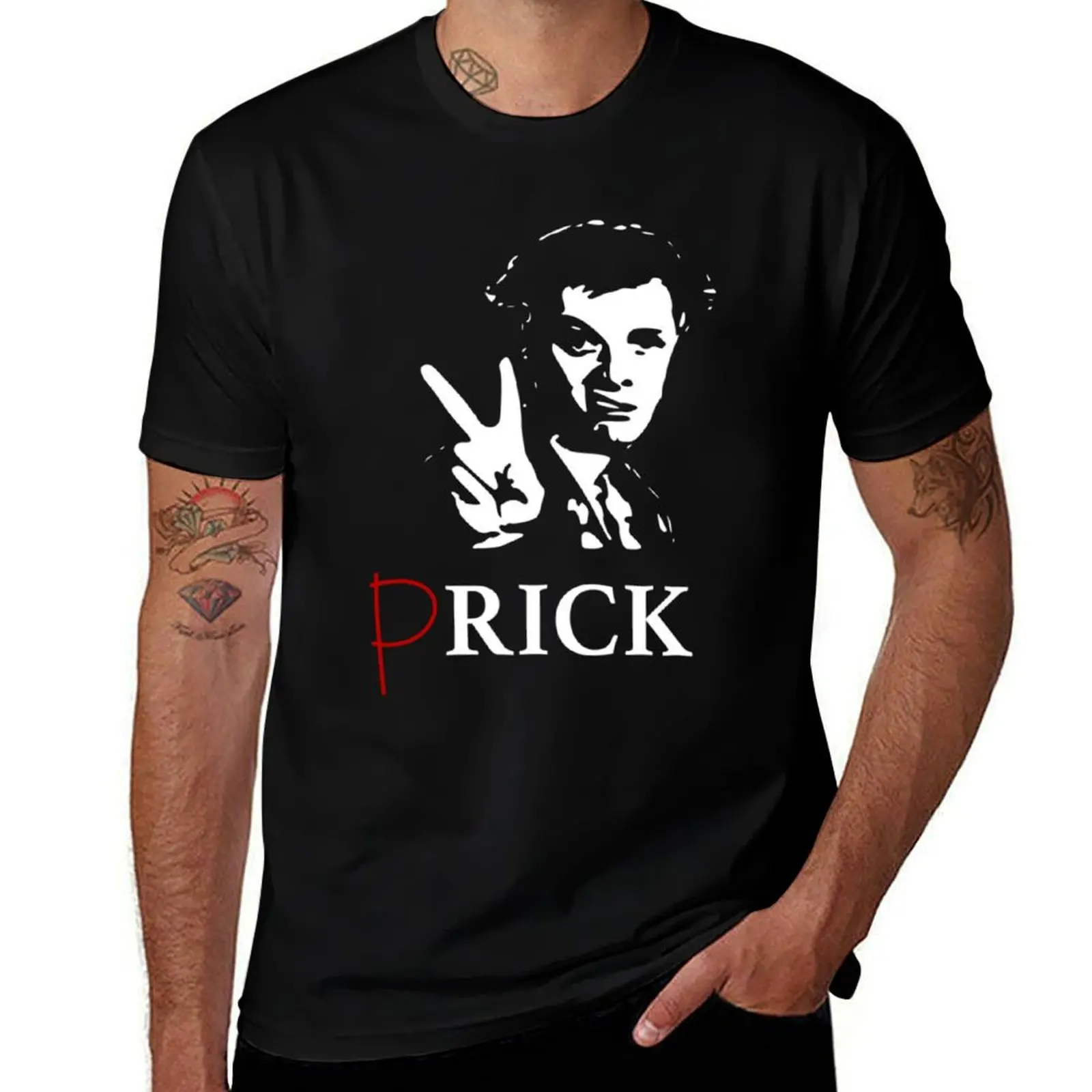 Prick T-Shirt Basic Plain Short Sleeve Crew Neck Tee T-Shirt