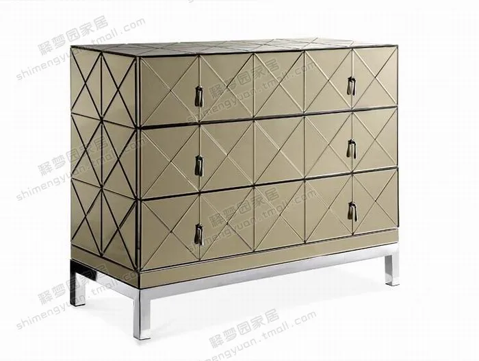 

Shi Mengyuan Mirror Shoe Cabinet, Glass foyer, foyer cabinet, modern and minimalist European style, neoclassical and postmodern