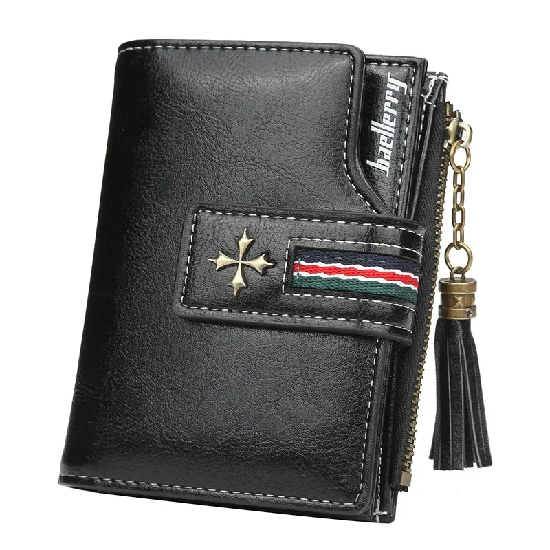 

New Wallet Women's Short European and American Vintage Multi-card Wallet Fashion Zipper Wallet محفظة كروت Carteras Para Mujer