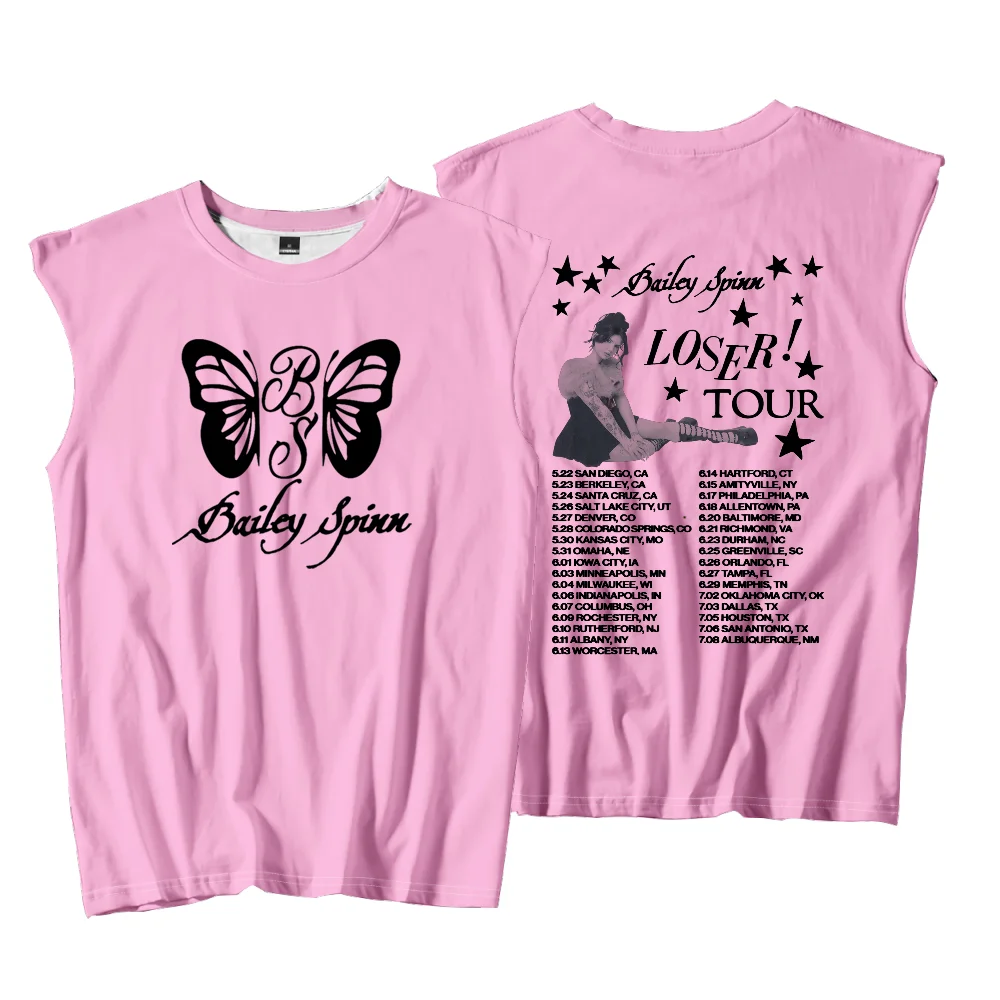 بيلي سبين لوزر تور 2025 سترة بلا أكمام للنساء والرجال تانك القمم النساء والرجال ملابس الشارع