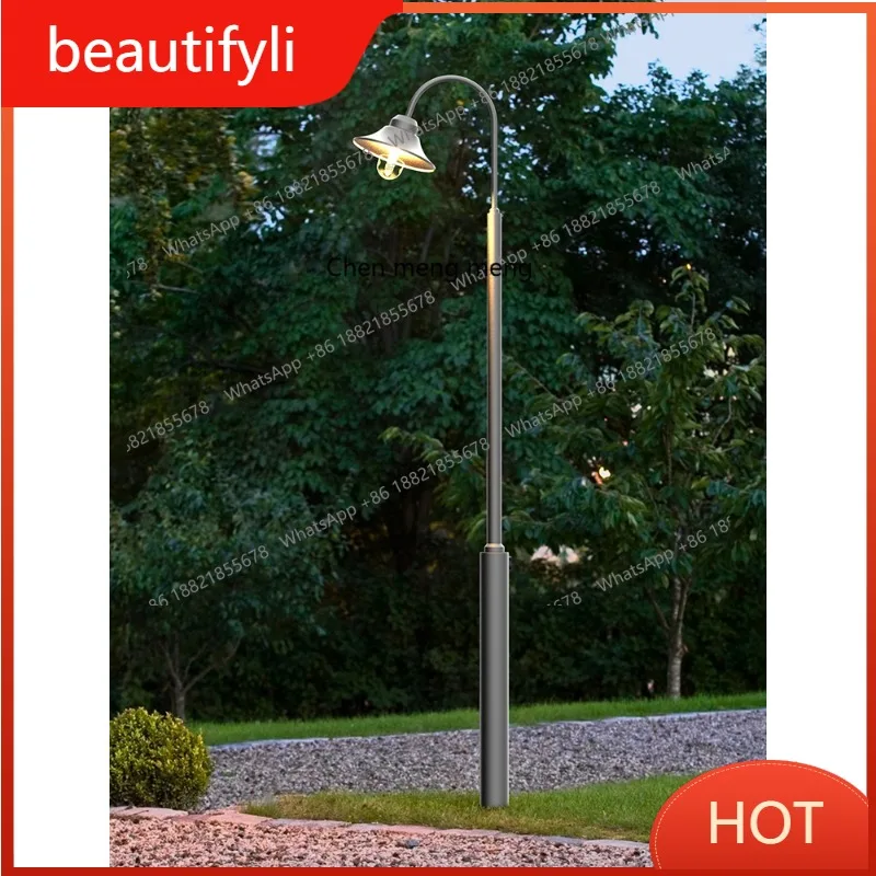 

L6080 Modern simple outdoor garden lights Scenic solar high pole community flower garden villa oblique cover street lights