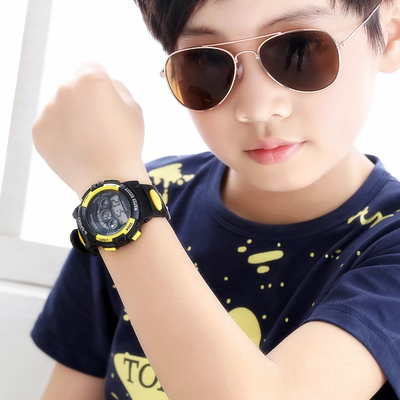 Children Digital Watch Military Army Sport LED Electronic Watch Waterproof Multi-function Kids Watch Student Clock Montre Enfant