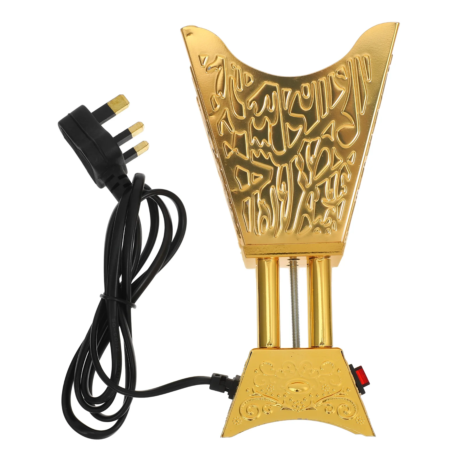

Electric Incense Burner Home Decor Bakhoor Heater Sandalwood Censer Arabian Style Metal Desktop Decoration Reusable Plug In