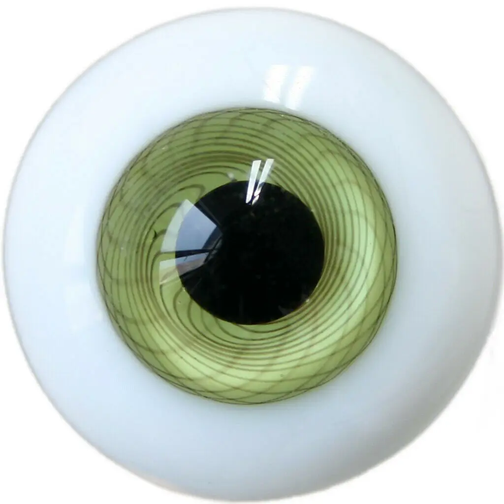 [wamami] 6mm 8mm 10mm 12mm 14mm 16mm 18mm 20mm 22mm 24mm Green Glass Eyes Eyeball BJD Doll Dollfie Reborn Making Crafts