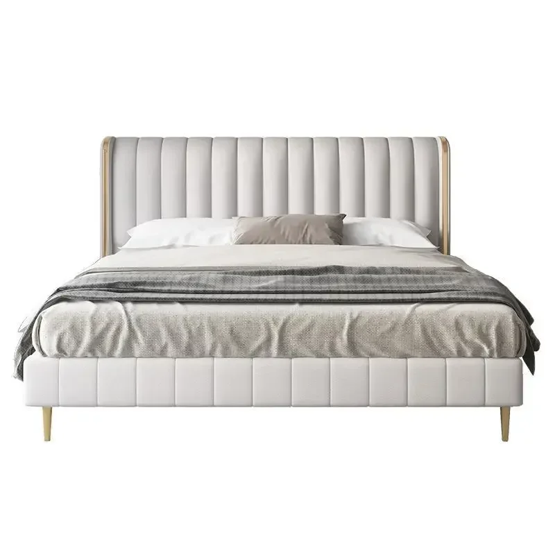 Light luxury modern simple technology cloth bed Nordic simple double master bedroom bedroom Internet celebrity cloth bed