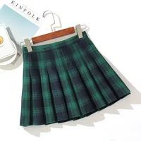 Plaid Women Mini Skirt Summer A-Line Female Pleated Casual High Waist Women Girls Short Streetwear Student Skirts 4