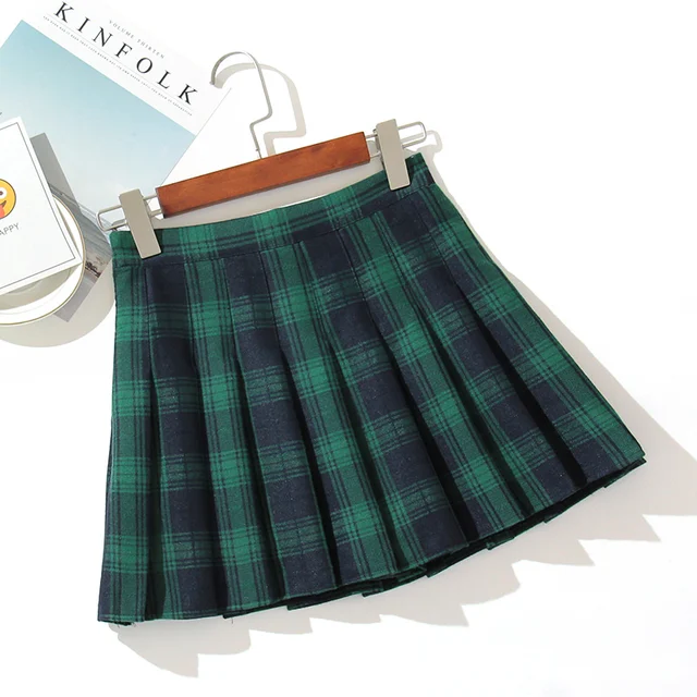 Plaid Women Mini Skirt Summer A-Line Female Pleated Casual High Waist Women Girls Short Streetwear Student Skirts 4 Plaid Women Mini Skirt Summer A-Line Female Pleated Casual High Waist – view 4