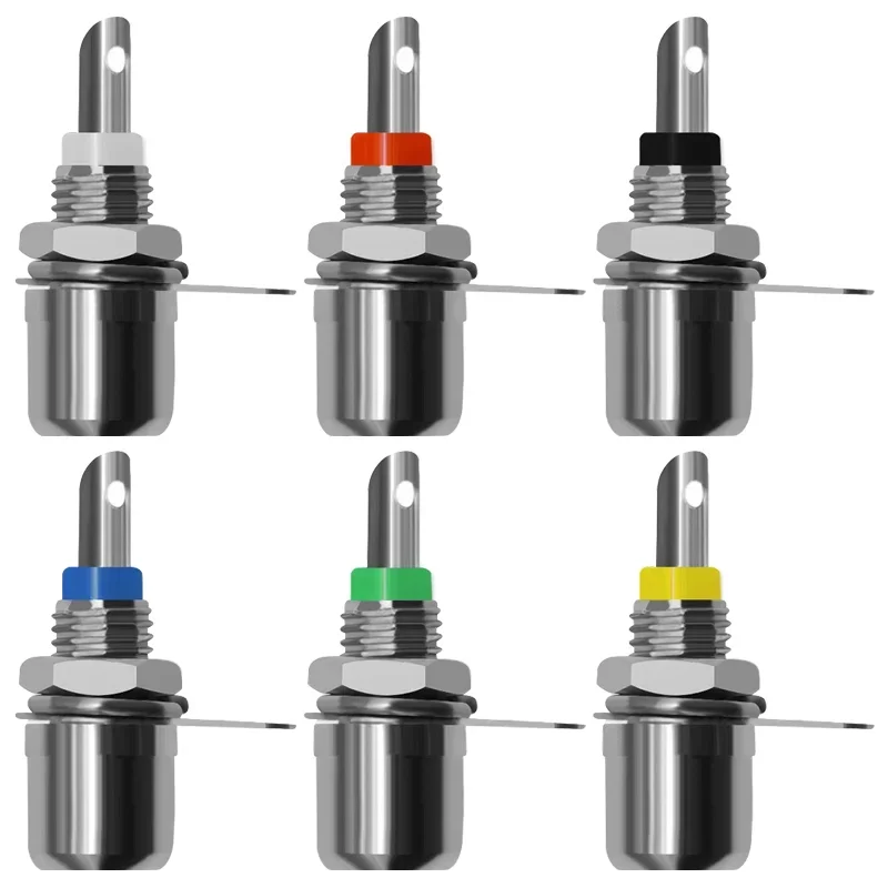 20/100/500PCS RCA Panel Mount Connector RCA Female Socket Adapter RCA  Audio Socket Plug Connector Bulkhead Nickel Plated