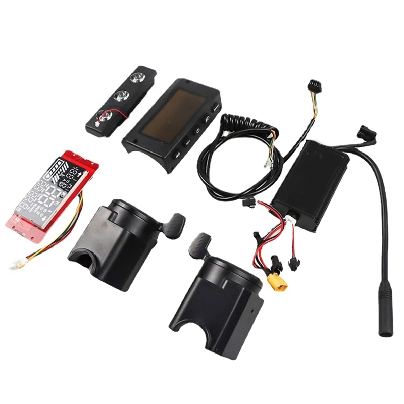 For KUGOO 8 Inch Electric Scooter Accessories Kit Dashboard Controller+Motherboard Display+LED Light Handle Kit