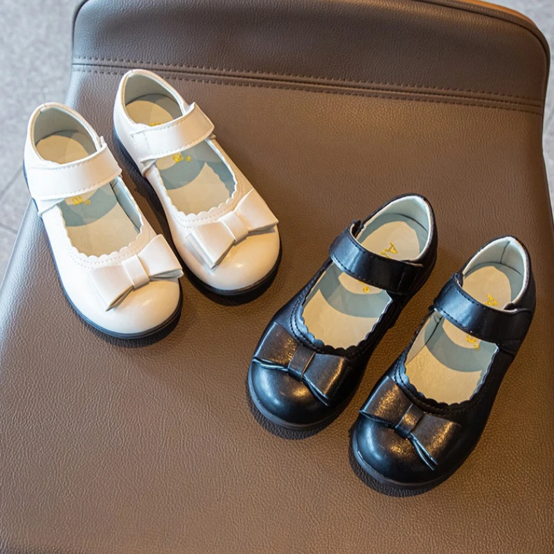 

Fashion Girl Leather Shoe2025Autumn New Collection Child Princess Shoe Girl Soft Soled Comforta Bow Shoe Girls Performance Shoes