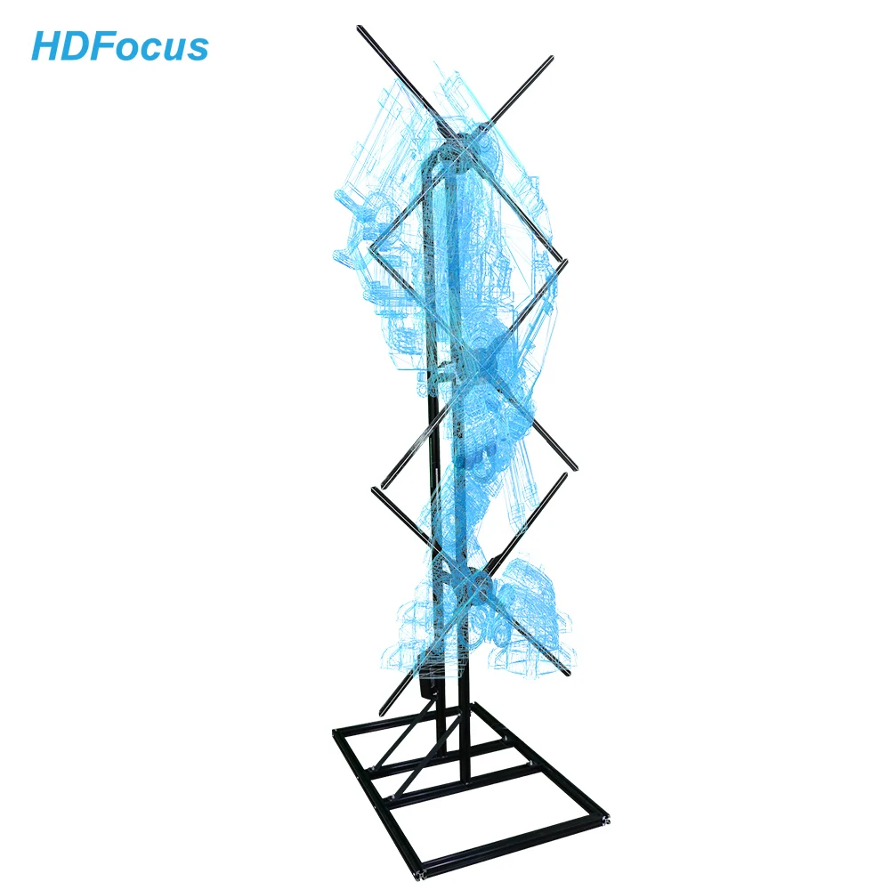 

100cm Hologram LED Fan Display 3D Holographic Advertising Equipment For Education 1*3 Splicing Video Wall