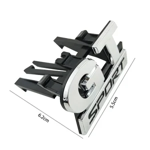 Nhãn dán theo phong cách abs mới abs Chrome GT Sport Front Lady Biểu tượng nhãn hiệu cho Volkswagen VW Polo Golf Passat B5 Touran Bora 6 Bán hàng Golf Golf chính - №5