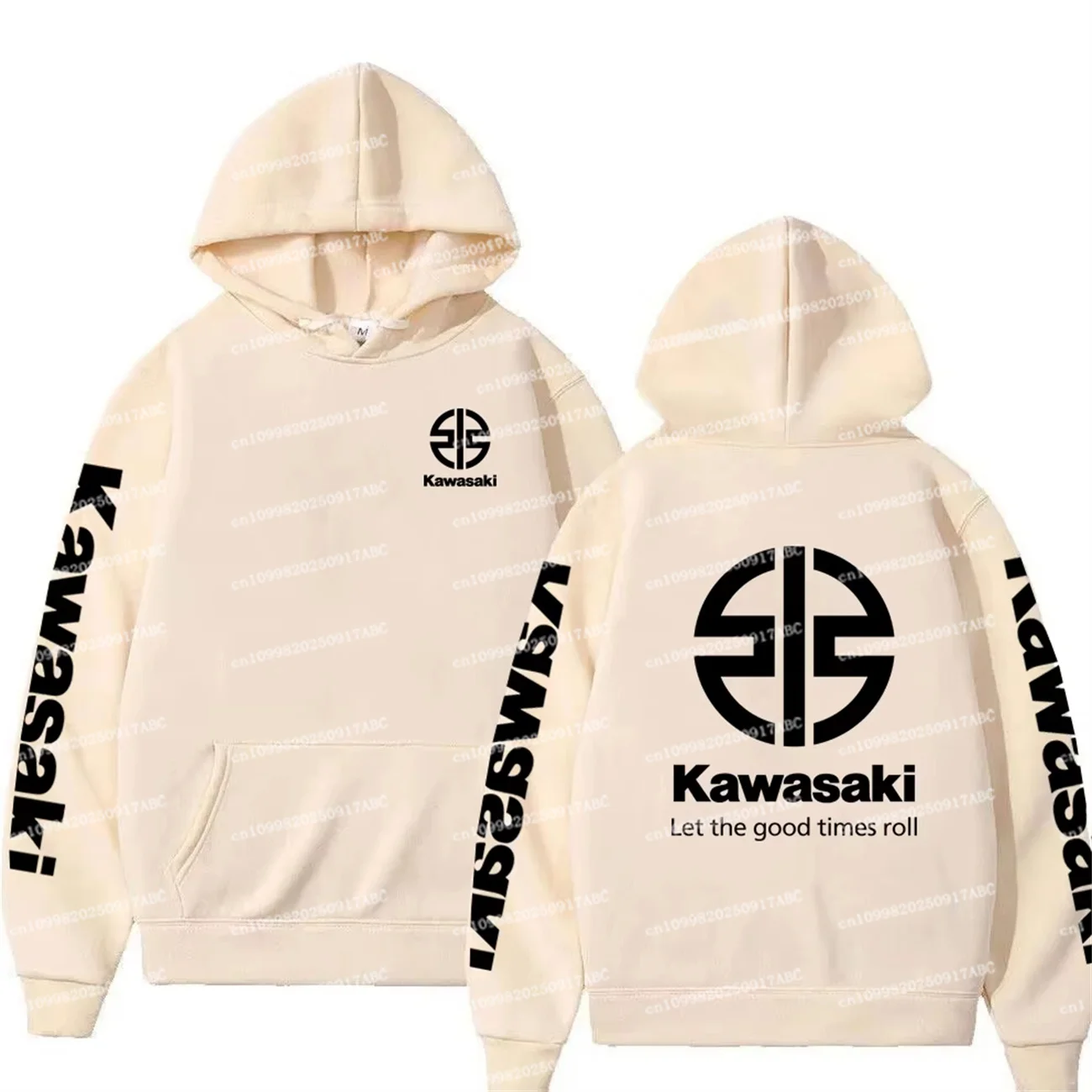 

（Kawasaki）Spring and Autumn Kawasaki Let the good times roll Men Hoodies Fashion Pullover Couple Sweatshirts Women Hoodie Top